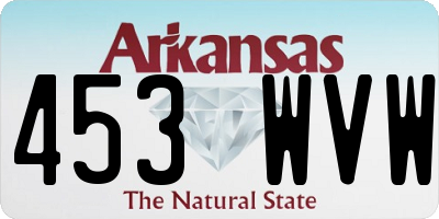 AR license plate 453WVW