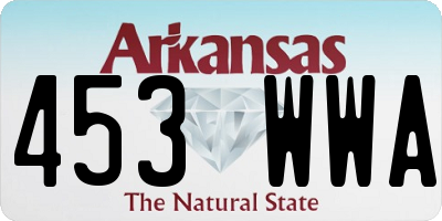 AR license plate 453WWA