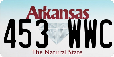 AR license plate 453WWC