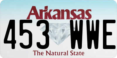 AR license plate 453WWE