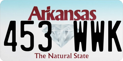 AR license plate 453WWK