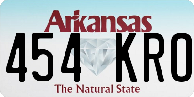 AR license plate 454KRO