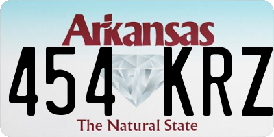 AR license plate 454KRZ