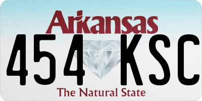 AR license plate 454KSC
