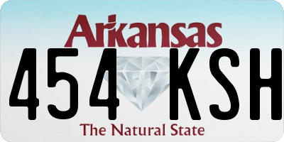 AR license plate 454KSH