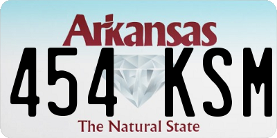 AR license plate 454KSM