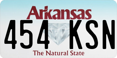 AR license plate 454KSN