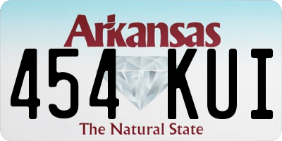 AR license plate 454KUI