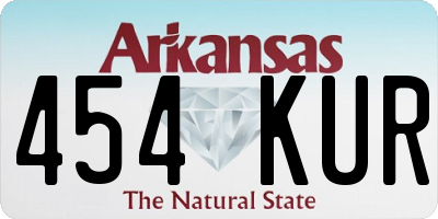 AR license plate 454KUR