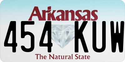 AR license plate 454KUW