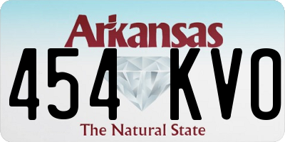AR license plate 454KVO
