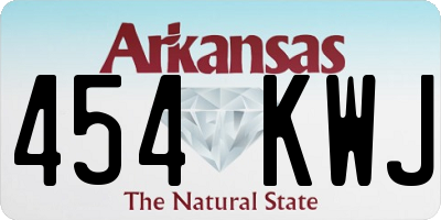 AR license plate 454KWJ