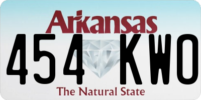 AR license plate 454KWO