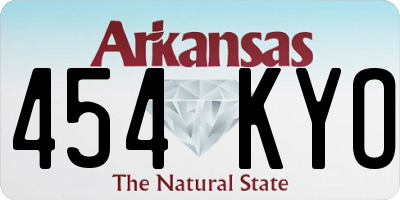 AR license plate 454KYO