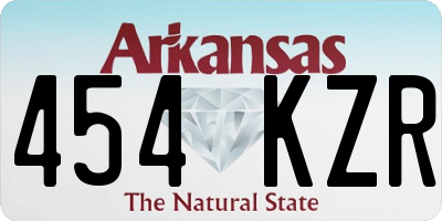 AR license plate 454KZR