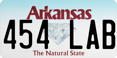 AR license plate 454LAB