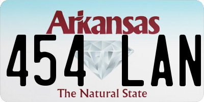 AR license plate 454LAN