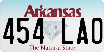 AR license plate 454LAO