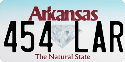 AR license plate 454LAR