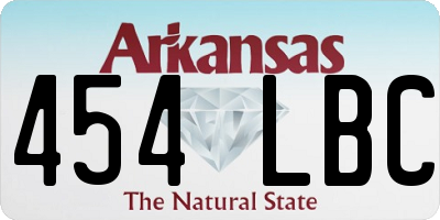 AR license plate 454LBC