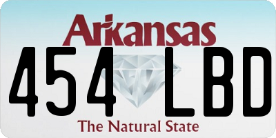 AR license plate 454LBD