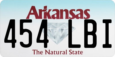 AR license plate 454LBI