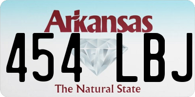 AR license plate 454LBJ