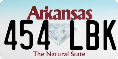 AR license plate 454LBK