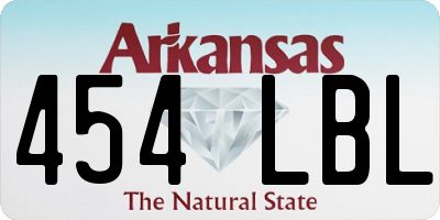 AR license plate 454LBL