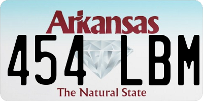 AR license plate 454LBM