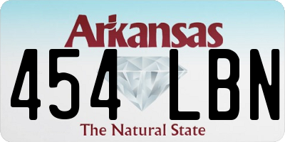 AR license plate 454LBN