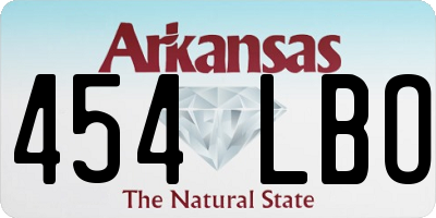 AR license plate 454LBO