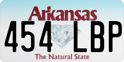 AR license plate 454LBP