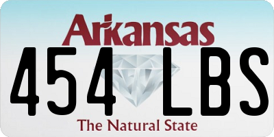AR license plate 454LBS
