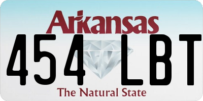 AR license plate 454LBT
