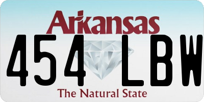 AR license plate 454LBW