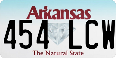 AR license plate 454LCW