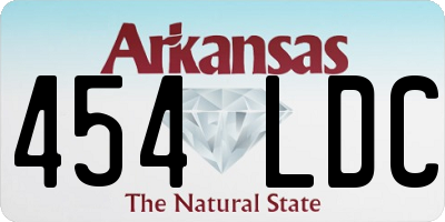 AR license plate 454LDC