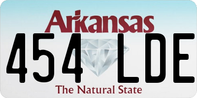 AR license plate 454LDE