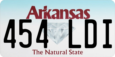 AR license plate 454LDI