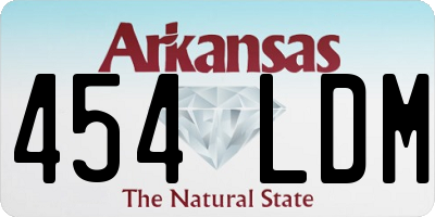 AR license plate 454LDM