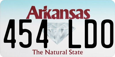AR license plate 454LDO