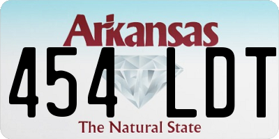 AR license plate 454LDT