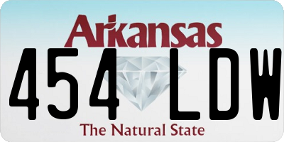 AR license plate 454LDW