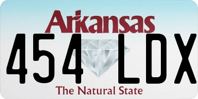 AR license plate 454LDX