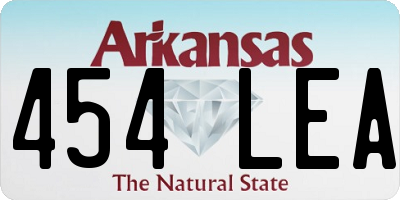 AR license plate 454LEA