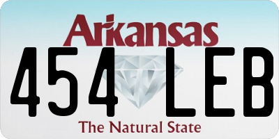 AR license plate 454LEB