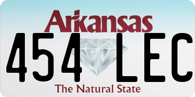 AR license plate 454LEC