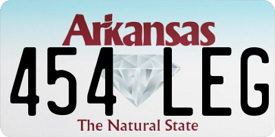 AR license plate 454LEG