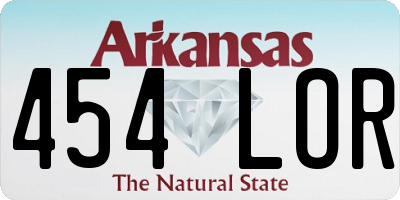 AR license plate 454LOR